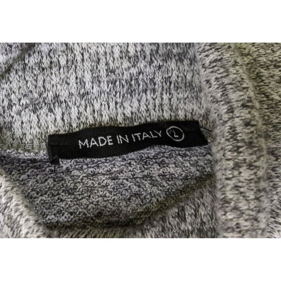 WOMEN'S GRAY LIGHT WEIGHT PULLOVER SWEATER ZIPPER BUTTON DETAIL - SIZE L - Picture 5 of 8